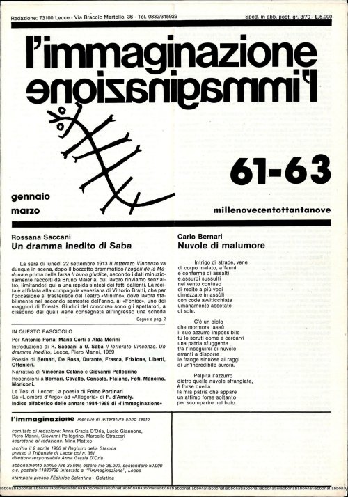 l'immaginazione 61-62-63